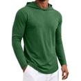 thumbnail image 5 of Turilly Hoodies Mens Solid Color Zip Up Hooded Top Soft Casual Fast Drying Long Sleeve Shirt, 5 of 5