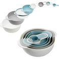 thumbnail image 1 of Plastic Mixing Bowls - Multicolored Mixing Bowl Set of 8, Nest for Easy Storage, inculding Measuring Cups, Colander, Sifter, Large Bowl, Great for Cooking and Baking, Rv Camping Accessories, BPA Free, 1 of 8