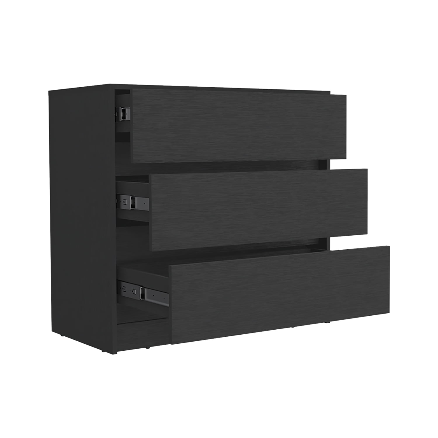 Kadyn Chest of Drawers, Nightstand with Three Drawers, Black Storage Cabinet for Living Room Kadyn Chest of Drawers, Nightstand with Three Drawers, Black Storage Cabinet for Living Room