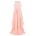 thumbnail image 2 of LiiYii Kids Girls Sleeveless Chiffon Wedding Party Flower Girl Dress Floor Length Bridesmaid Ball Light Pink 14, 2 of 6