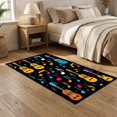thumbnail image 2 of ODIKA 5'x7' Ultra-Soft Area Rug, Music Note Cd Guitar Piano Key Disc Shape Motifs Keyboard Border None Washable, Bare feet friendly, Silk-Touch for Bedroom Home office, 2 of 7