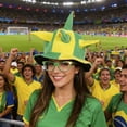 thumbnail image 4 of Fashion Brazil Soccer Fan Hat For 2026 Football Style Fedora For Stadium Gear Championship Matches, 4 of 5