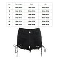thumbnail image 4 of tredstone Black Black Ripped Distressed Jean Shorts Effortlessly Cool Stylish And Fashionable Premium M, 4 of 6