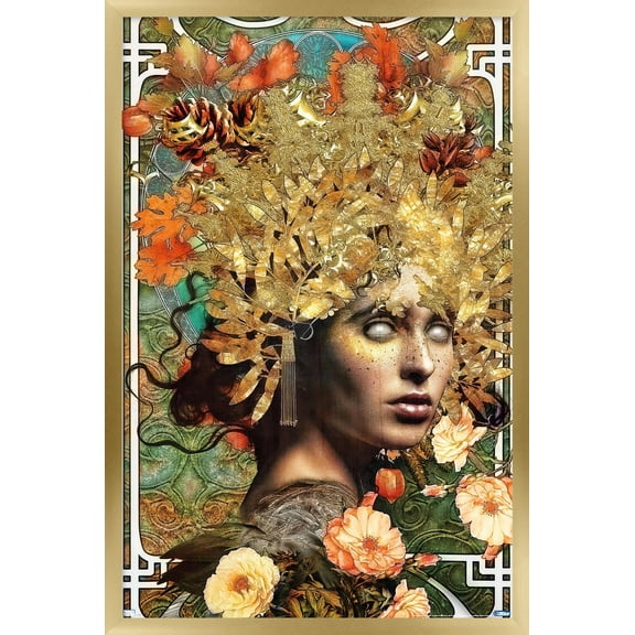 Jena DellaGrottaglia: Cosmic Zodiac - Virgo Wall Poster, 14.725" x 22.375" Framed