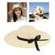thumbnail image 4 of Sombrero de paja de ala ancha Zulema Plegable de verano Marfil, 4 of 8