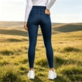 thumbnail image 4 of Qulqfy Petite Women's Jeans in Store Skinny Navy Stretchy High Waisted Denim Casual Jeans Womens Sweatpants XL, 4 of 6