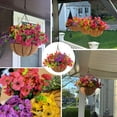 thumbnail image 5 of Hyindoor 2PCS Artificial Faux Flowers Hanging Plants Basket with 24Pcs Flowers, for Spring Summer Front Porch Balcony Yard Garden Patio Home Decor (9.8"DX14.3"H), 5 of 6