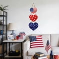 thumbnail image 5 of 4th of July Heart Shaped Wooden Door Decoration Party Decoration Patriotic Red White Blue Independence Day 1776-2026 Memorial Day USA Gifts, 5 of 7