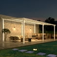 thumbnail image 4 of AECOJOY 12' x 20' Hardtop Gazebo Outdoor Aluminum Pergola ​For Garden, Patio, Backyard-​White, 4 of 9