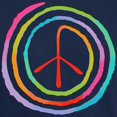 thumbnail image 3 of CafePress - Neon Spiral Peace Sign II Dark T Shirt - Men's Classic Graphic Cotton T-Shirt, 3 of 4