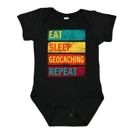 

Inktastic Geocacher Adventure Eat Sleep Geocaching Repeat Gift Baby Boy or Baby Girl Bodysuit