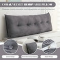 thumbnail image 2 of ANMINY Large Headboard Pillow Daybed Cushion Support Backrest Bolster Reading Pillow, 2 of 7