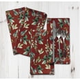 thumbnail image 2 of S4Sassy Red Flower Leaves Printed Dinner Party Table Napkins Cloth Cotton Dinner Cocktail Napkins, 2 of 6