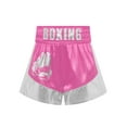 thumbnail image 5 of Haitryli Kids Boys Boxing Training Outfit Open Front Cloak With Print Shorts Kickboxing Competition Hot Pink Silver 6, 5 of 7