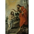 thumbnail image 2 of Bartolomé Estebán Murillo 18x24 Black Ornate Framed Double Matted Museum Art Print Titled: The Baptism of Christ (1655), 2 of 5