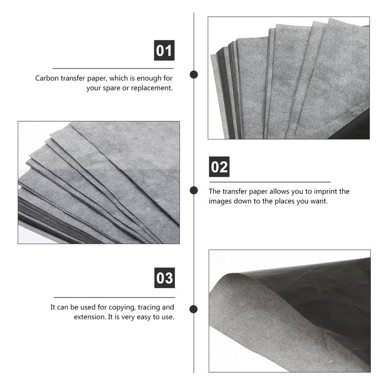 100 Sheets of Carbon Transfer Copy Paper One-side Transfer Paper A4 Carbon  Paper