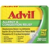 Advil Allergy and Congestion Relief Pain and Headache Reliever Ibuprofen, Coated Tablets, 20 Count