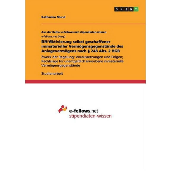 Die Aktivierung selbst geschaffener immaterieller Vermgensgegenstnde des Anlagevermgens nach 248 Abs. 2 HGB