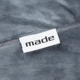 thumbnail image 4 of 47" x8" Memory Foam Bolster Pillow, Cylinder Body Pillow - Ergonomically Designed, Gray Velour, 4 of 6