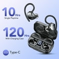 thumbnail image 6 of Tikland Wireless Earbuds 120H Bluetooth 5.3 Headphone Sport, 2025 Bluetooth Earbuds Stereo Deep Bass Over Ear Bud with Earhooks, ENC Noise Cancelling, IPX7 Waterproof Earphone Fits for Android iPhone, 6 of 8