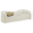 thumbnail image 3 of Meridian Furniture Kali Cream Faux Shearling Teddy Fabric Sofa, 3 of 15