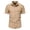 Khaki, variant on IROINNID Men's Summer Fashion Casual Business Short Sleeve Print Shirt