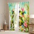 thumbnail image 3 of Manfei Cute Animal Frogs Boy Girl Black Out Curtains,Spring Garden Curtains Pack of 2 (42x63 Each),Valentine Couple Lover Bedroom Curtains,Lightweight Room Decor, 3 of 6
