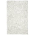 thumbnail image 3 of SAFAVIEH Ocean Trellis Solid Plush Polyester Shag Area Rug, Ivory, 5' x 8', 3 of 8
