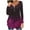 Hot Pink, variant on ICHUANYI Women's Fashion Long Sleeve Henley Tops Pullover Buttons Casual Loose Fit Shirt V Neck Tunics Fall Winter Clothing 2023