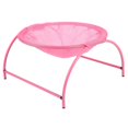 thumbnail image 2 of Cat Hammock Bed Stainless Steel Canvas Detachable Elevated Raised Small Dog Pet Hammock Bed for Indoor Outdoor Pink, 2 of 5