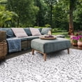 thumbnail image 5 of SAFAVIEH Cabana Ruadhan Geometric Indoor/Outdoor Area Rug, Ivory/Grey, 8' x 10', 5 of 14