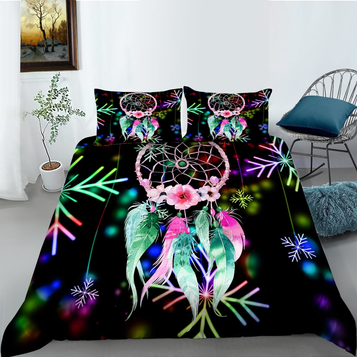 Dream Catcher Printed Bedding Sets Duvet Cover Set Luxury Home Textiles Woman Girl Bedspreads ...