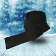 thumbnail image 2 of UJNDER Thick Warm Solid Color Knit Neck Wool Scarf for Men and Women Cozy Versatile Winter Black, 2 of 5