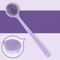 thumbnail image 1 of Long Handle Silicone Bath Brush For Deep Cleansing And Exfoliating Back Scrubber With Double Massage Design Creates Foam, 1 of 5