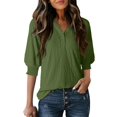 thumbnail image 1 of Camisa Dokotoo Button Down para Mujer Manga Corta Verde, 1 of 6