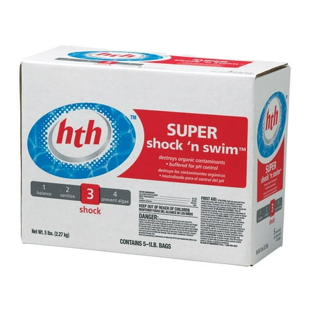 hth super green to blue shock system for swimming pools 7.2 lbs