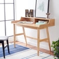 thumbnail image 2 of SAFAVIEH Wrigley Solid Writing Desk w/ 2 Shelves, Natural, 2 of 11