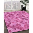 thumbnail image 3 of Ahgly Company Machine Washable Indoor Round Transitional Violet Purple Area Rugs, 7' Round, 3 of 7