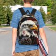 thumbnail image 4 of Easygdp Retro American Eagle A Mochila Ligera de 15 Pulgadas para Estudiantes, Mochila Cómoda para la Escuela y Viajes, Correas Ajustables, 4 of 6