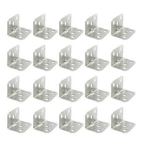 Raindrops  20 Pcs Iron Brackets L Shaped Corner Brace Flat Mounting Furniture for Wall