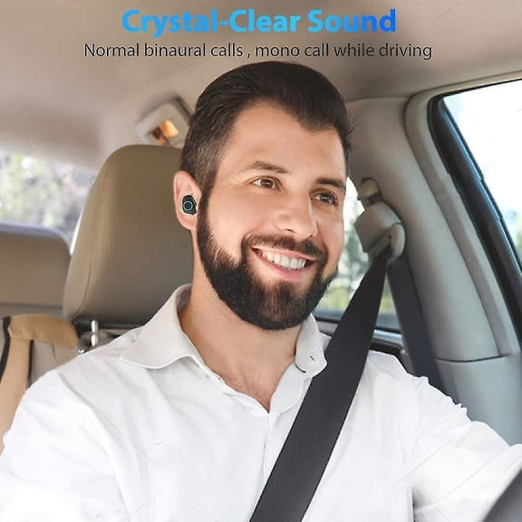 Bluetooth Wireless Earphones, True Wireless Earphones With In-Ear Mic, Hifi Stereo Earphones, Waterproof Bluetooth Earphones With Wireless Charging Ca