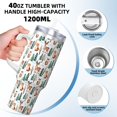 thumbnail image 3 of Fotbe Winter Woodland Friends Pattern 40oz Ice Bully With Handle And Straw Stainless Steel Vacuum Insulated Cup And 2 In 1 Straw Lid, 3 of 8
