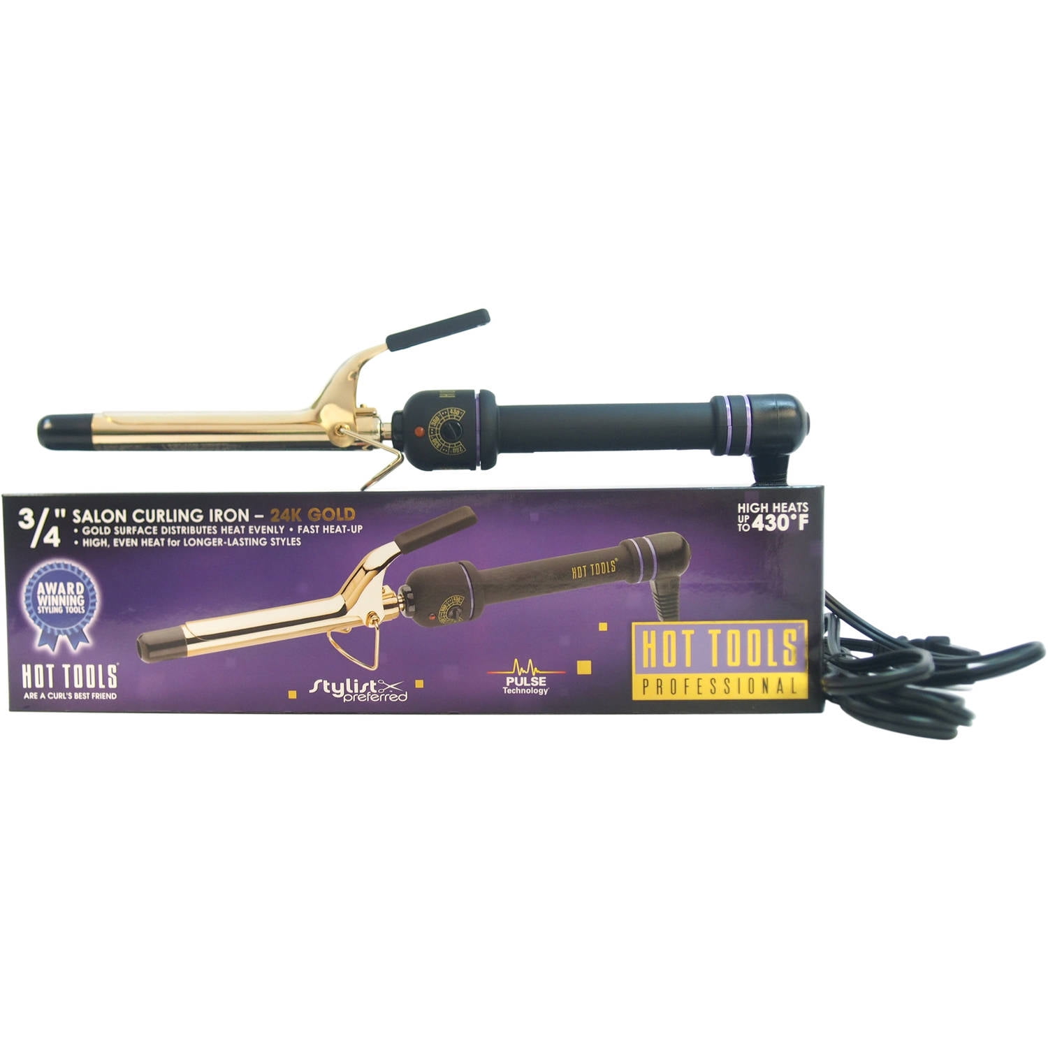 Hot Tools Professional Salon Model 1101CN 3/4" Gold/Black for Unisex