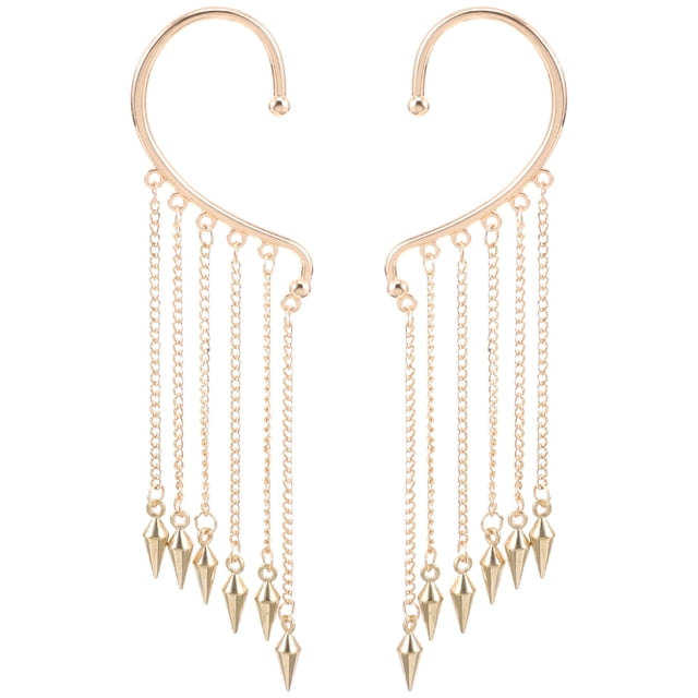 Shisuyan 1 Paire Boucles d'Oreilles Manchette Chaîne Boucles d'Oreilles Chaîne Pendantes Manchette Boucles d'Oreilles Femmes Boucles d'Oreilles Sans Perçage