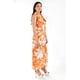 thumbnail image 2 of Vestido de Lino Tipo Cargo Roman Fashion 14120 Naranja, 2 of 5