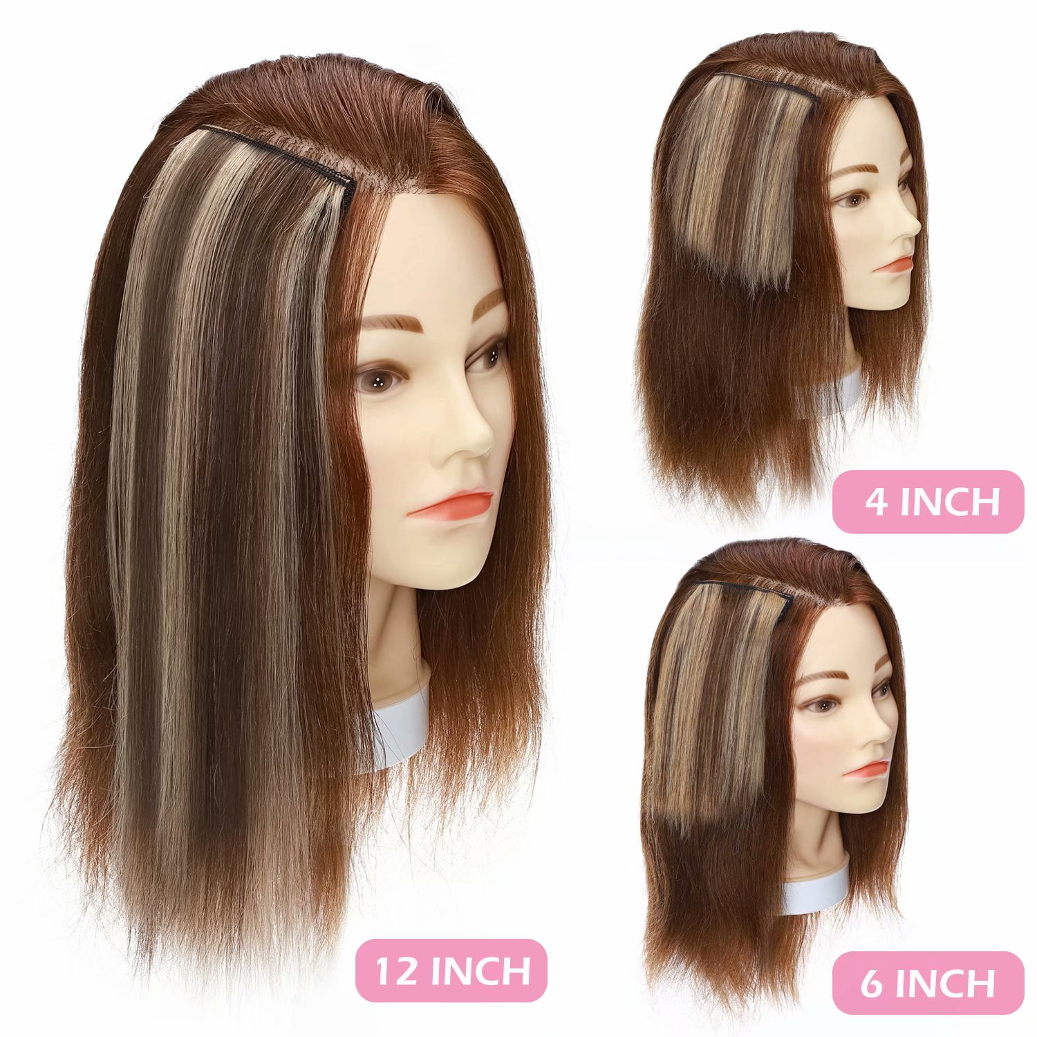 Remy Human Hair Clip-In Topper with Travel Kit, 6-8 Inches Benehair Clip in 100% Remy Human Hair Extensions Hair Pad  main image 4