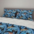 thumbnail image 2 of Jaguar Comforter & Sham Bedding Set, Animals with Blue Tropical Leaves Hawaiian Jungle Design Exotic Flora and Fauna, 3 pcs Duvet Set Microfiber Filling Quilt, 5 Sizes, Multicolor, by Ambesonne, 2 of 4