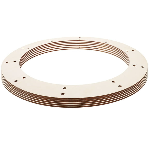 FUEENIRVA 6Pcs Wreath Forms Wooden for Crafts Home Decoration Rustic Style 20x20x0.8in