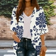 thumbnail image 4 of Purcolt Women's Hawaii Kimono Cardigans Lightweight Casual 3/4 Sleeve Loose Open Front Cardigans Summer Beach Cover up Tops, 4 of 7
