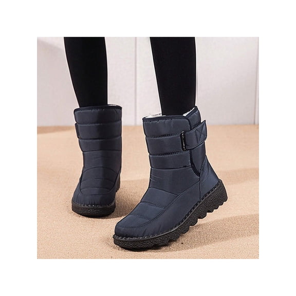 Women's Winter Boots - Fluffy Lined Waterproof Anti-Slip for Cold Weather